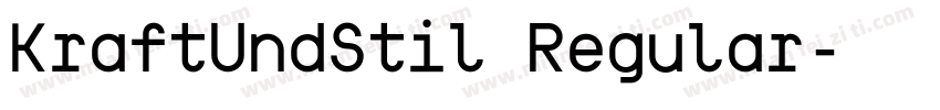 KraftUndStil Regular字体转换